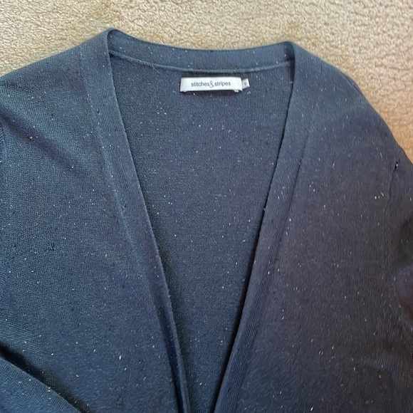 Long Green speckled cardigan with pockets size 6 - Picture 2 of 4